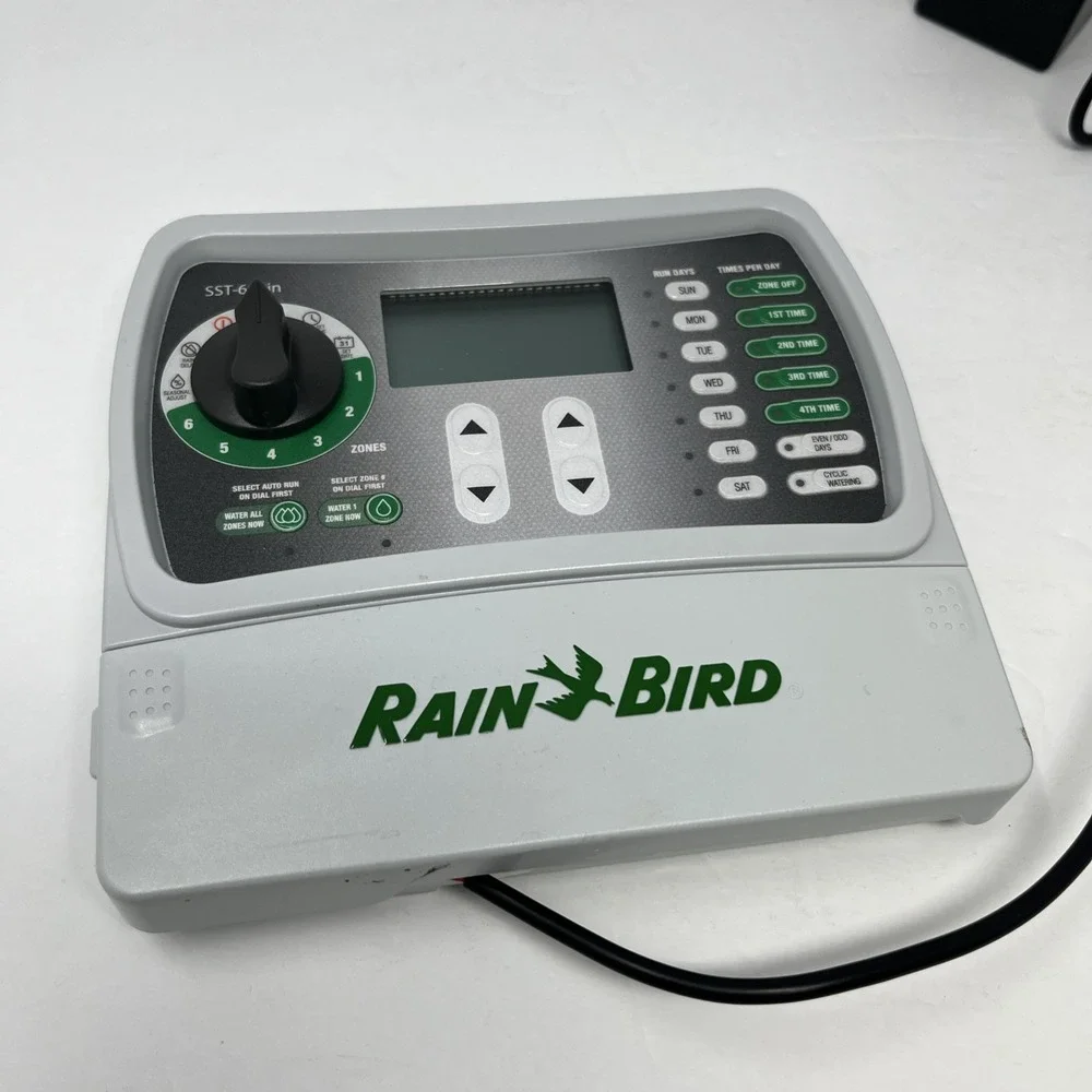 Rain Bird SST-600in 6-Zone Indoor Sprinkler Timer with Power Supply - Tested !